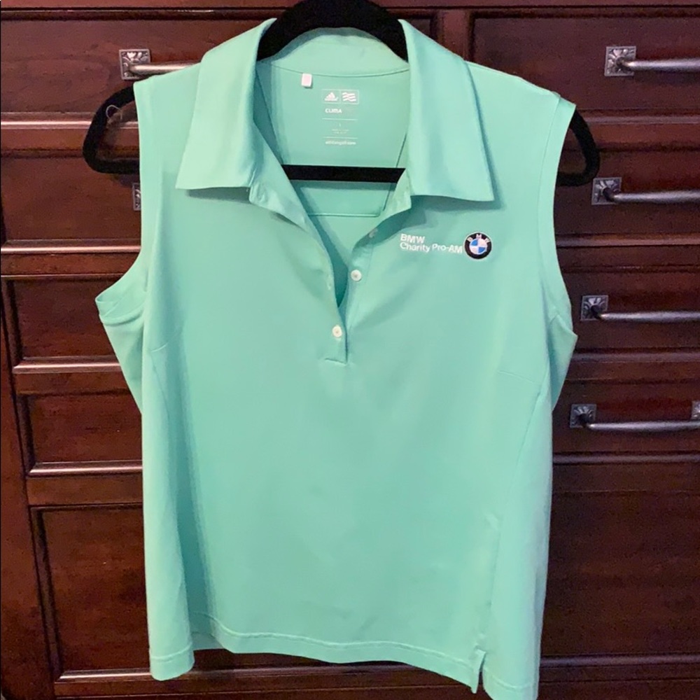 Sleeveless BMW charity Pro-Am golf shirt